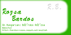 rozsa bardos business card